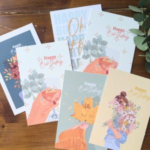 Lot de 5 cartes Happy Birthday